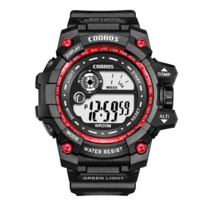 COOBOS New Black & Red Watch