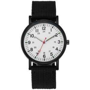 Minimalist White Dial Black Belt Watch