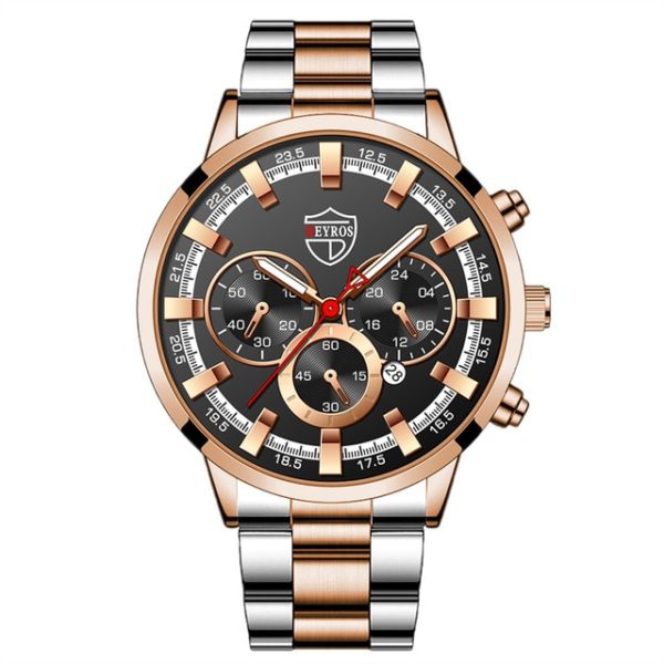 Rose gold & Silver Mens Watch