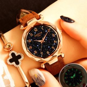 Luxury Starry Sky Watch Light Brown