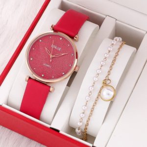 Red Colour Ladies Watch