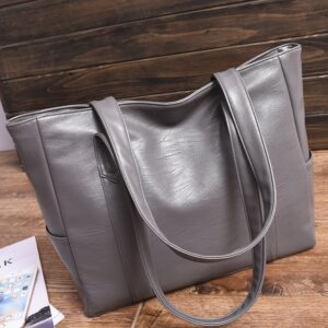 Grey Leather Handbags