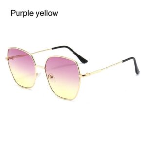 Purple yellow Square Sunglasses