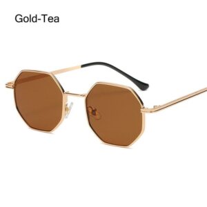 Gold-Tea Square Sunglasses