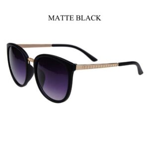 MatteBlack Round Sunglasses